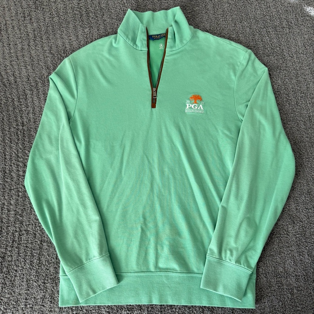 🔥 PGA Championship Ralph Lauren Polo Golf 2021 Kiawah Island Quarterzip Pullover